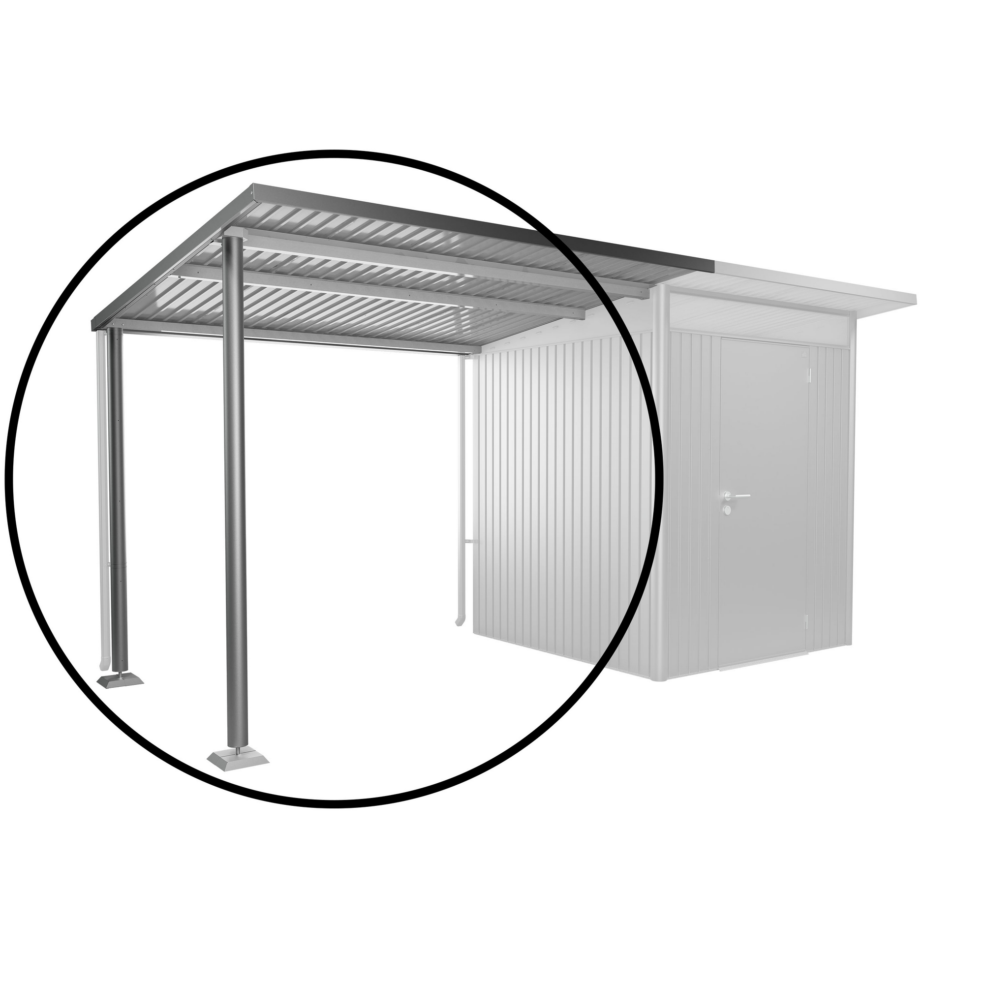 Seitendach Gr. L zu Gerätehaus AvantGarde A1, A5 quarzgrau-metallic