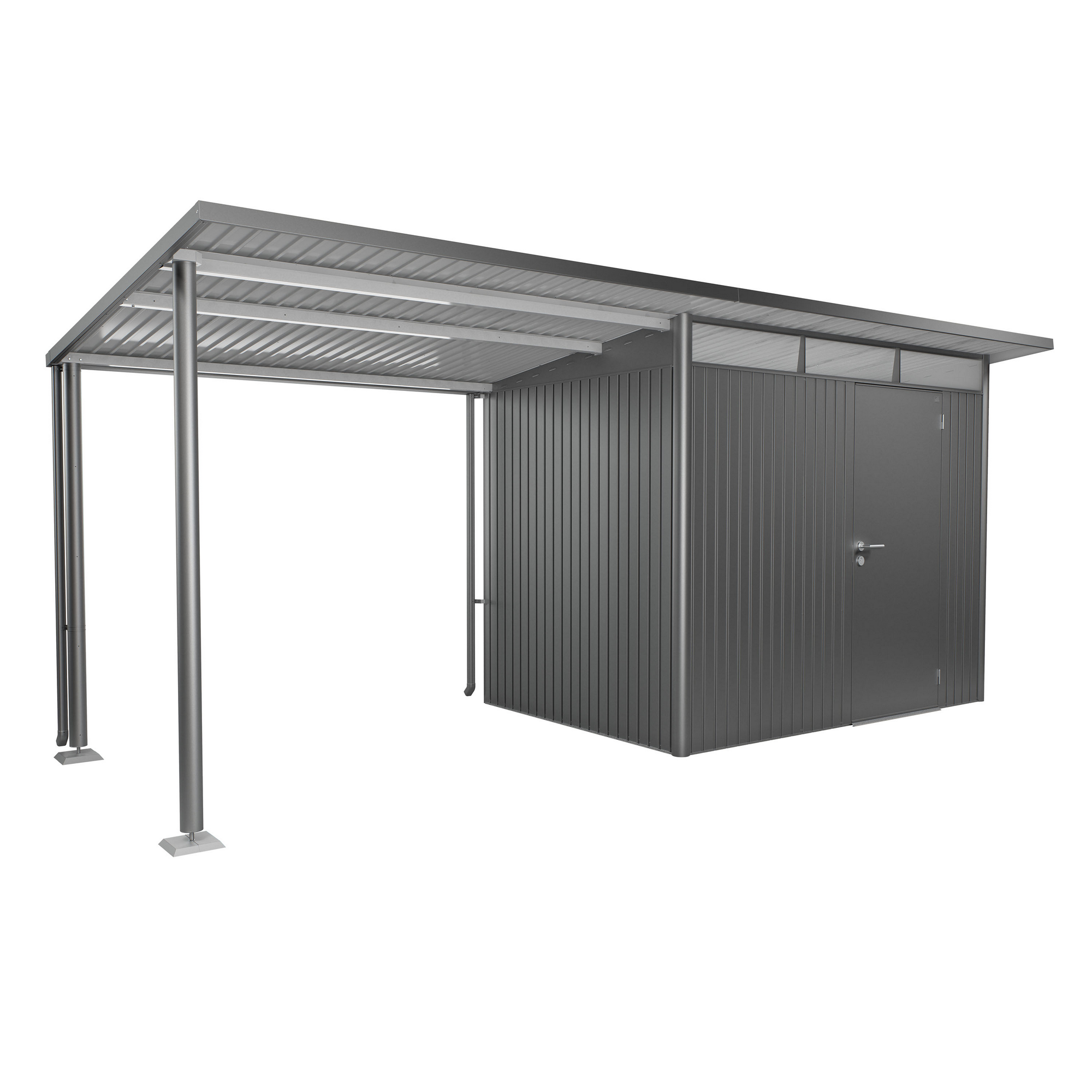 Seitendach Gr. L zu Gerätehaus AvantGarde A2,A6 quarzgrau-metallic