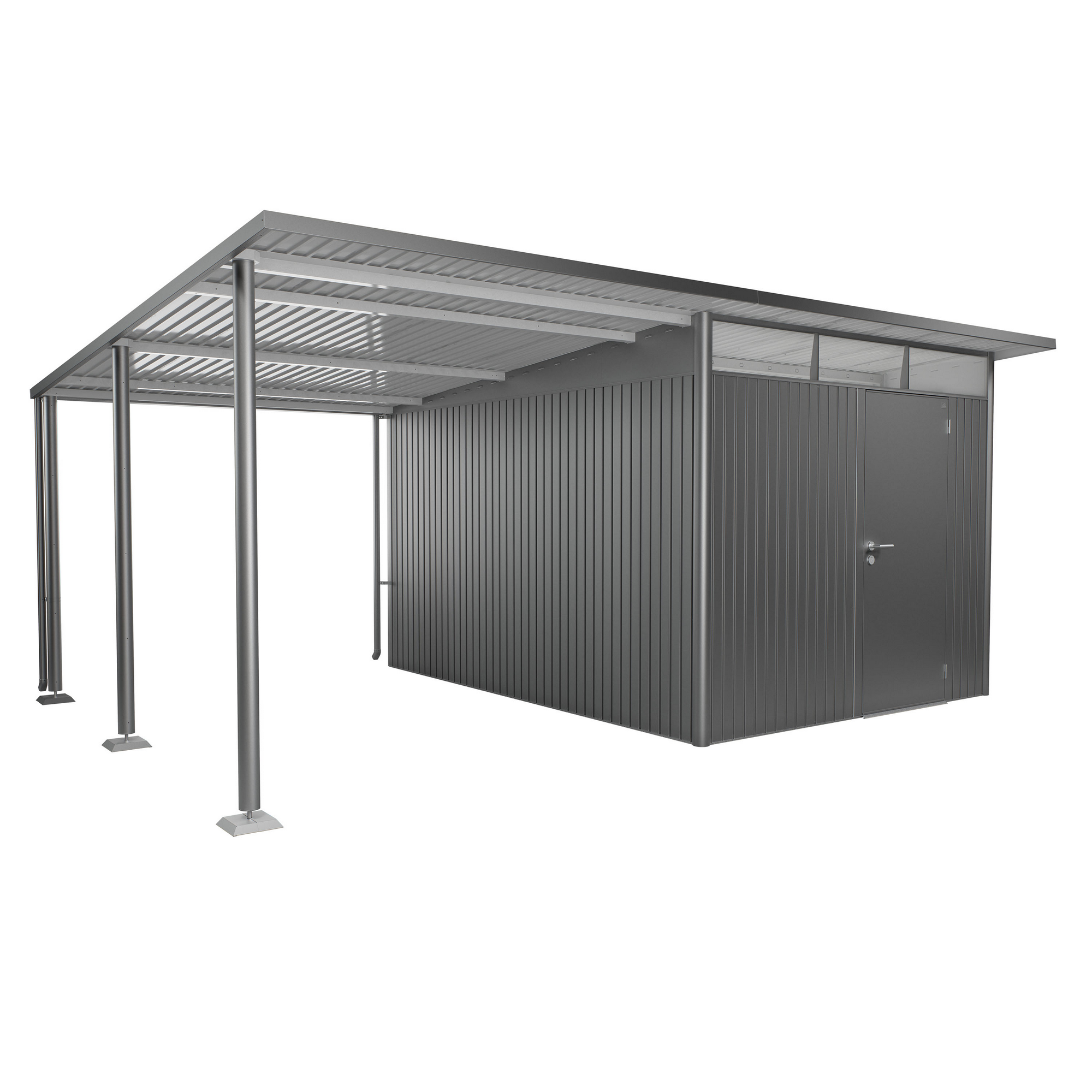 Seitendach Gr. L zu Gerätehaus AvantGarde A4,A8 quarzgrau-metallic