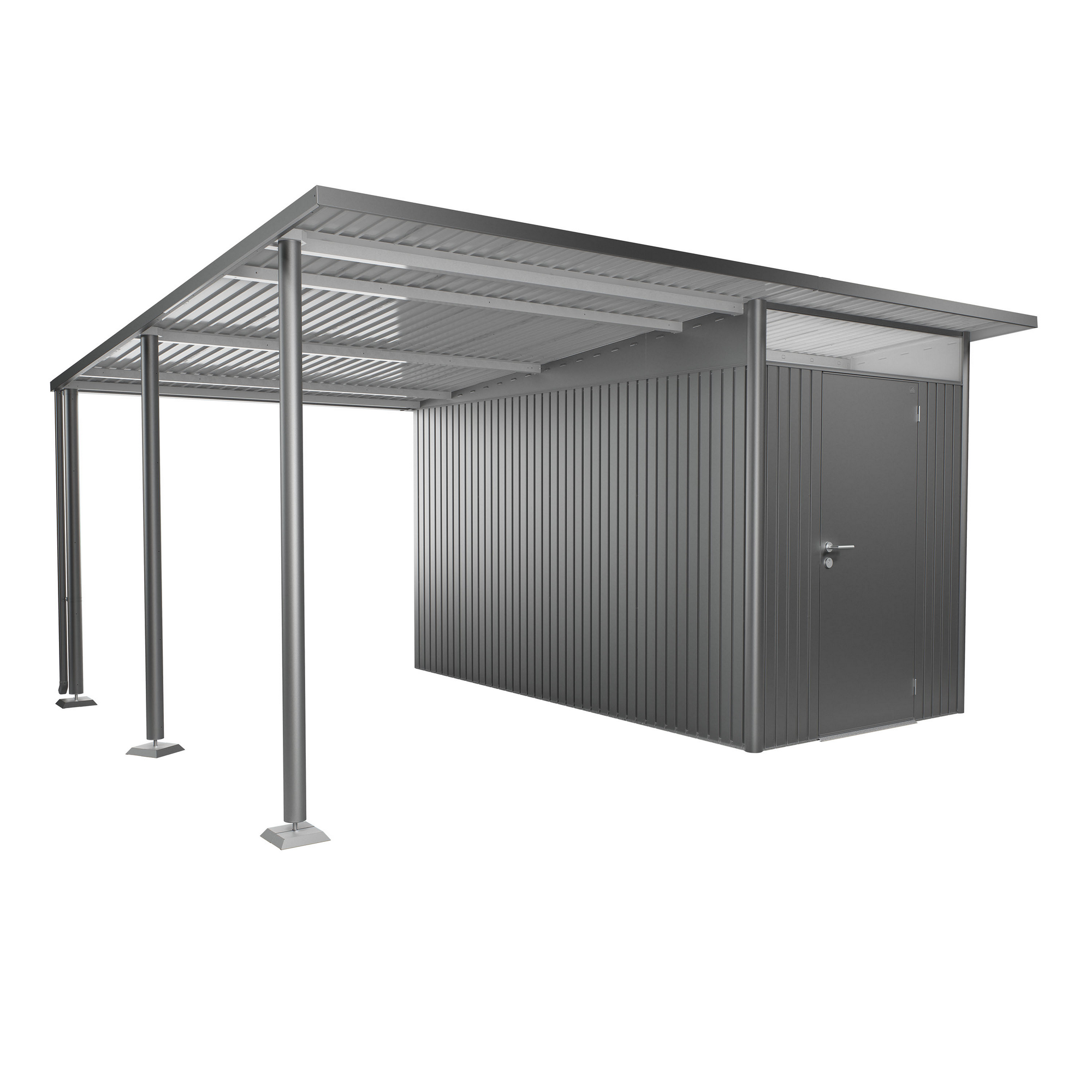 Seitendach Gr. L zu Gerätehaus AvantGarde A4,A8 quarzgrau-metallic