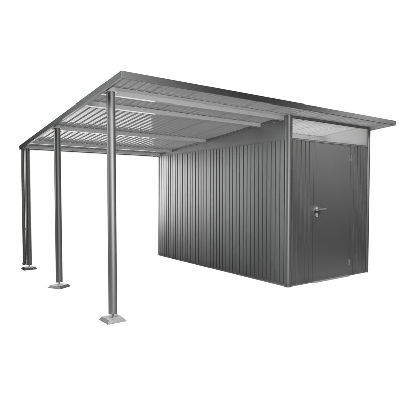 Seitendach Gr. L zu Gerätehaus AvantGarde A4,A8 quarzgrau-metallic