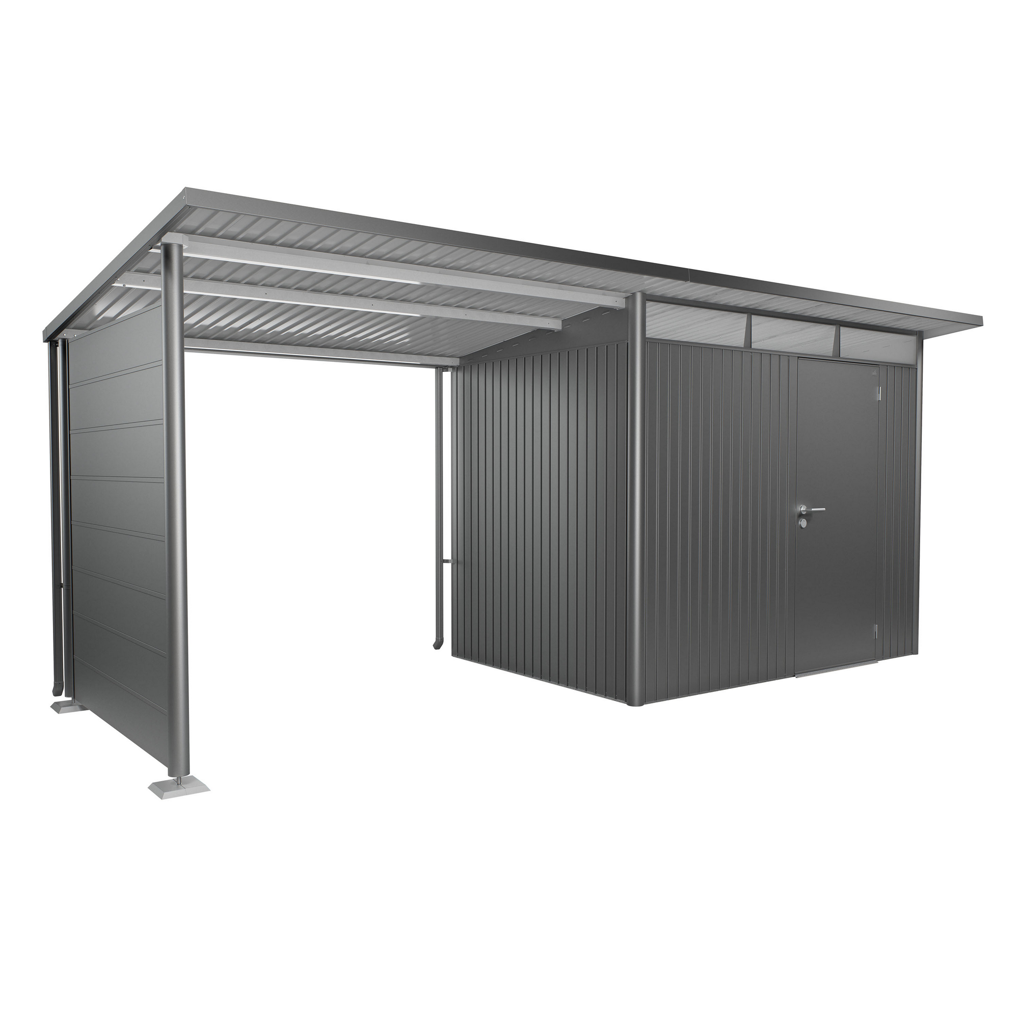 Seitenwand für Seitendach zu Gerätehaus AvantGarde A2,A6 quarzgrau-metallic
