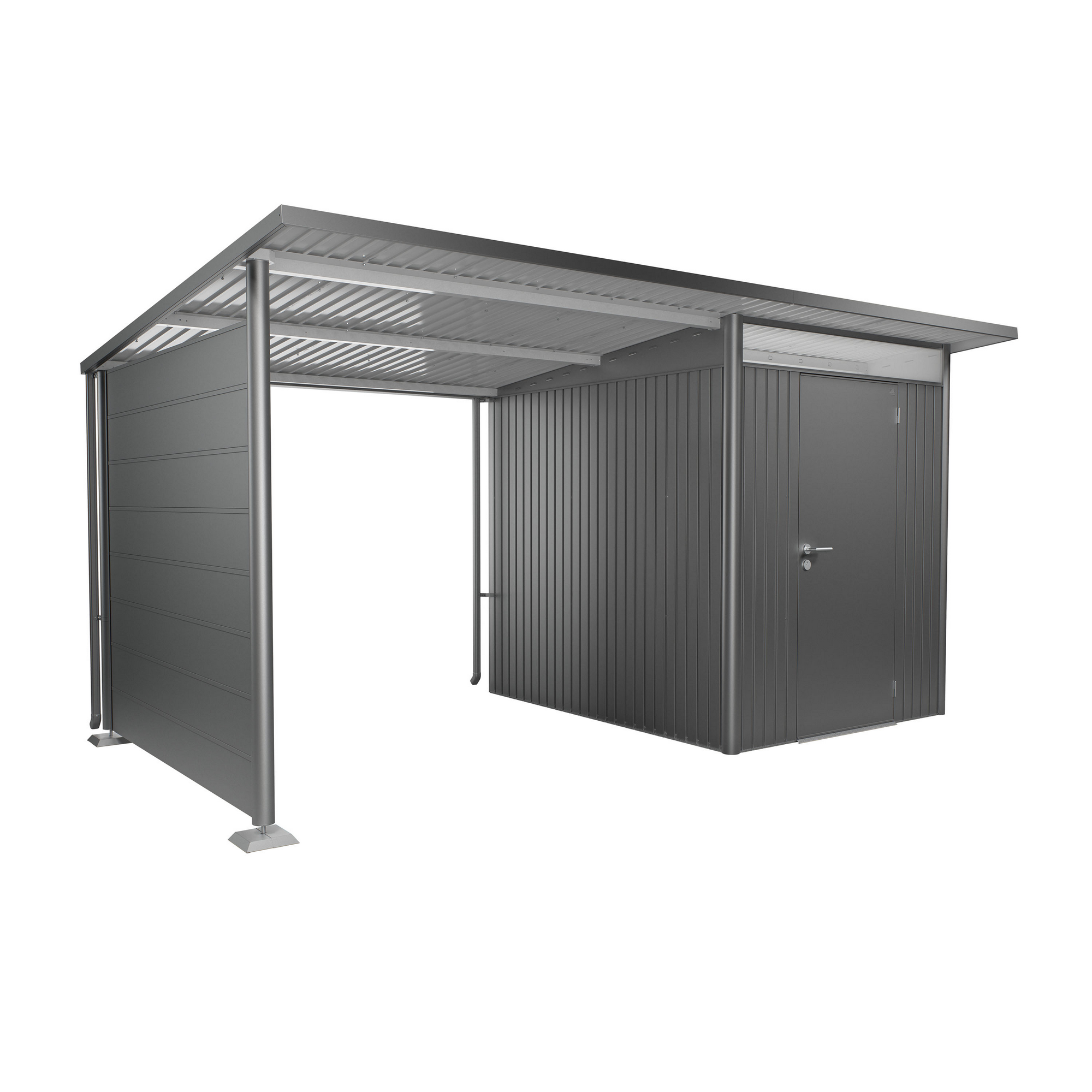 Seitenwand für Seitendach zu Gerätehaus AvantGarde A2,A6 quarzgrau-metallic