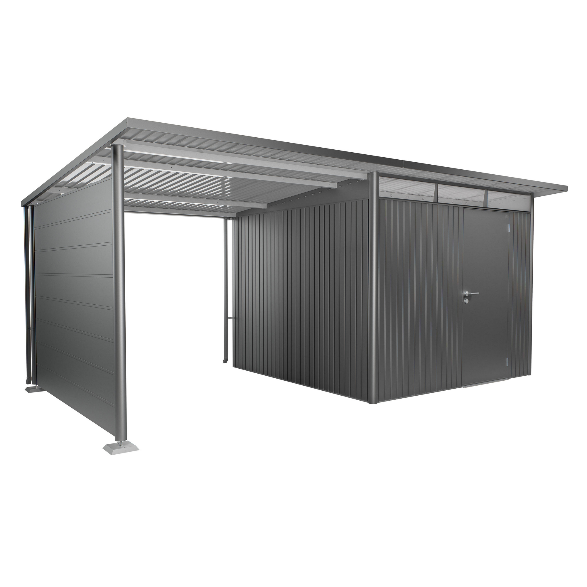 Seitenwand für Seitendach zu Gerätehaus AvantGarde A3,A7 quarzgrau-metallic