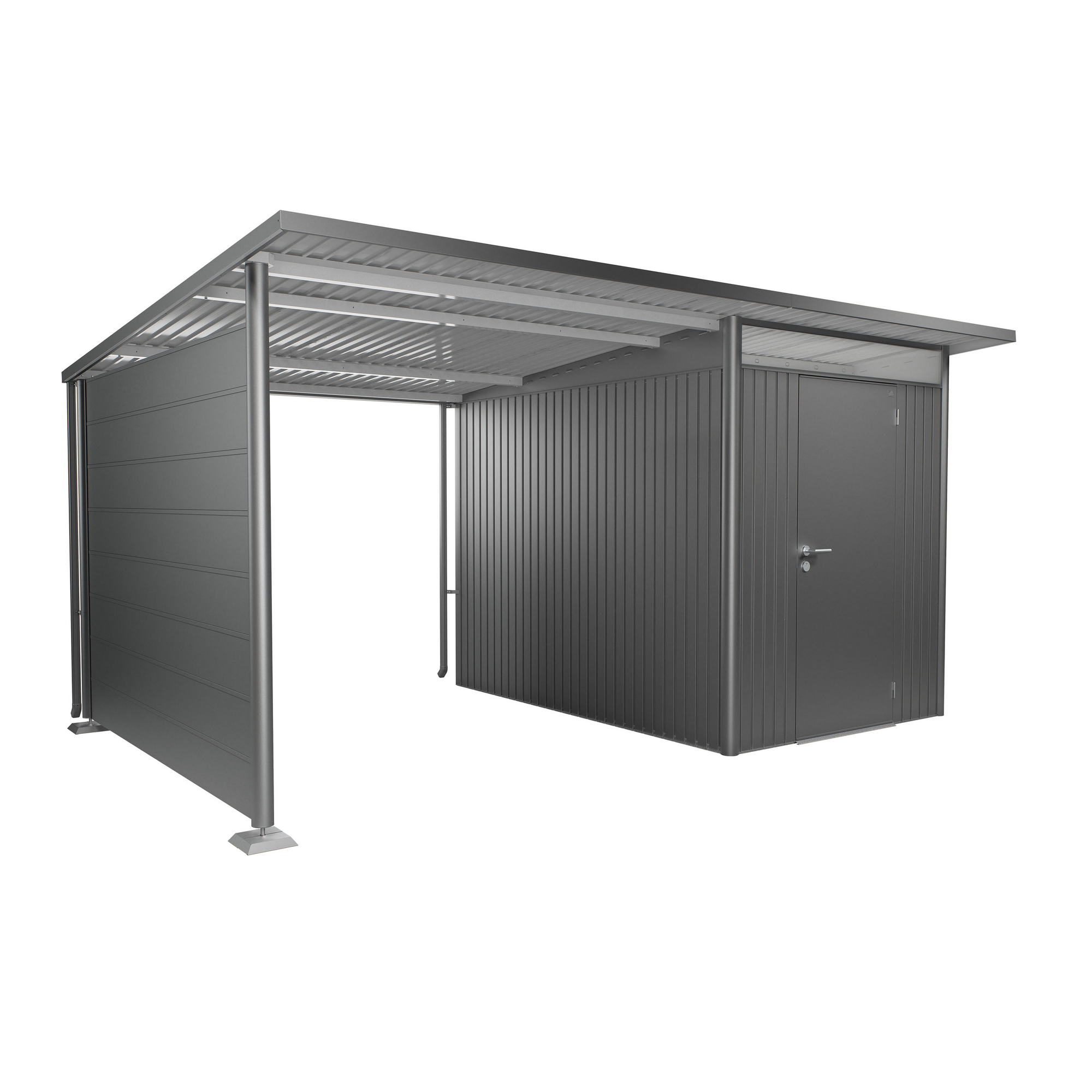 Seitenwand für Seitendach zu Gerätehaus AvantGarde A3,A7 quarzgrau-metallic