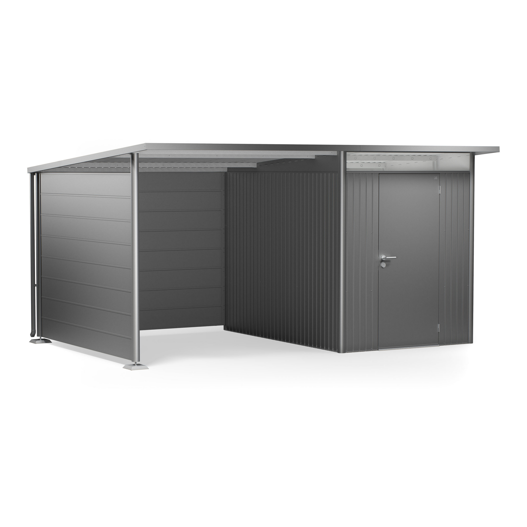 Seitenwand für Seitendach zu Gerätehaus AvantGarde A3,A7 quarzgrau-metallic