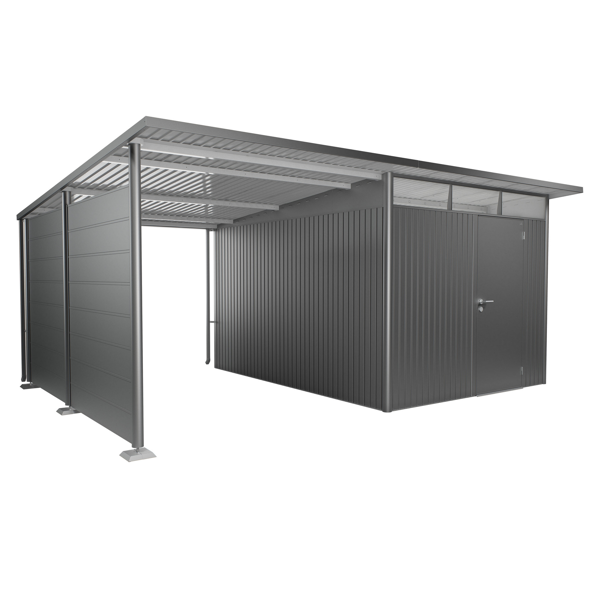 Seitenwand für Seitendach zu Gerätehaus AvantGarde A4,A8 quarzgrau-metallic