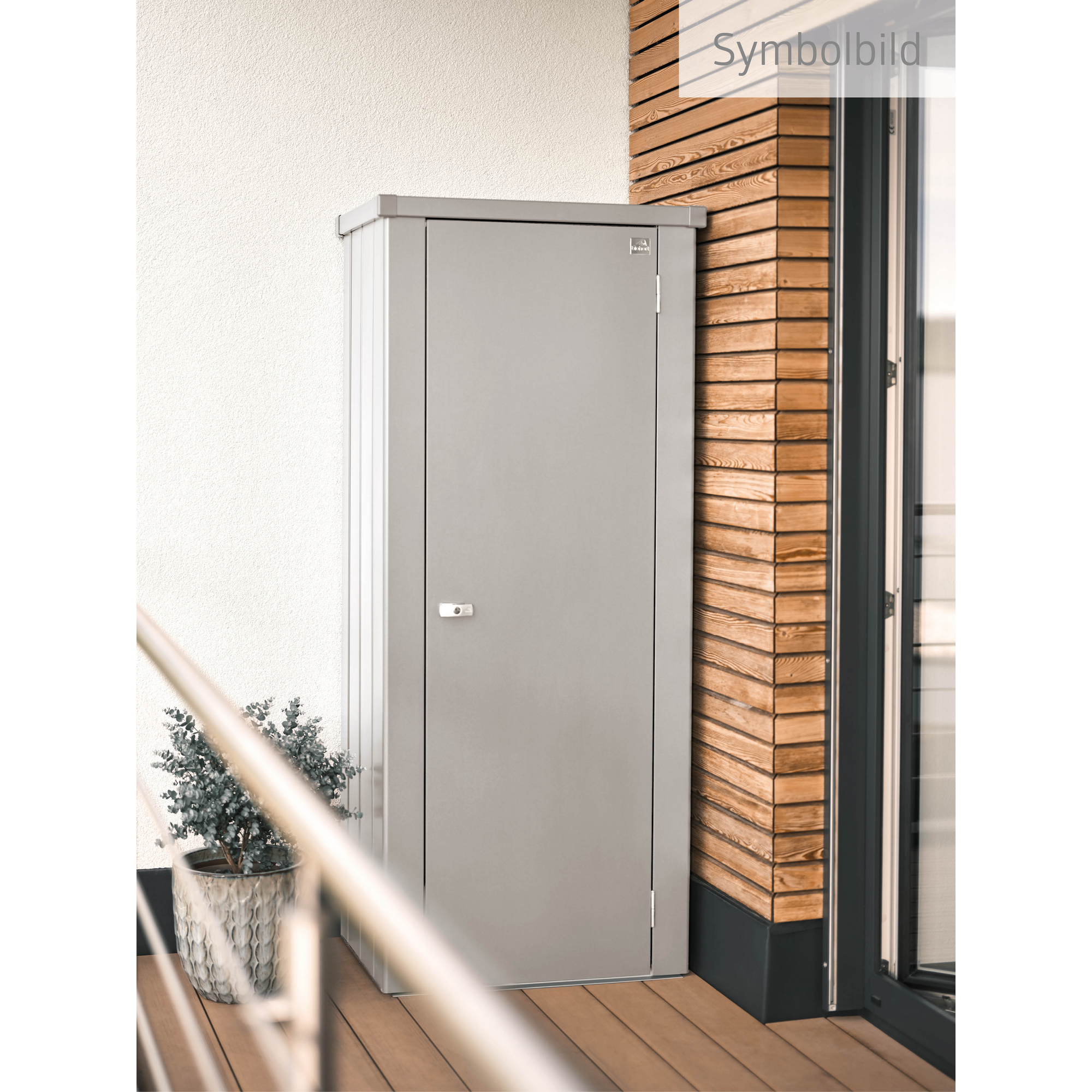 Terrassenschrank 'Julia' silber-metallic Gr. M High