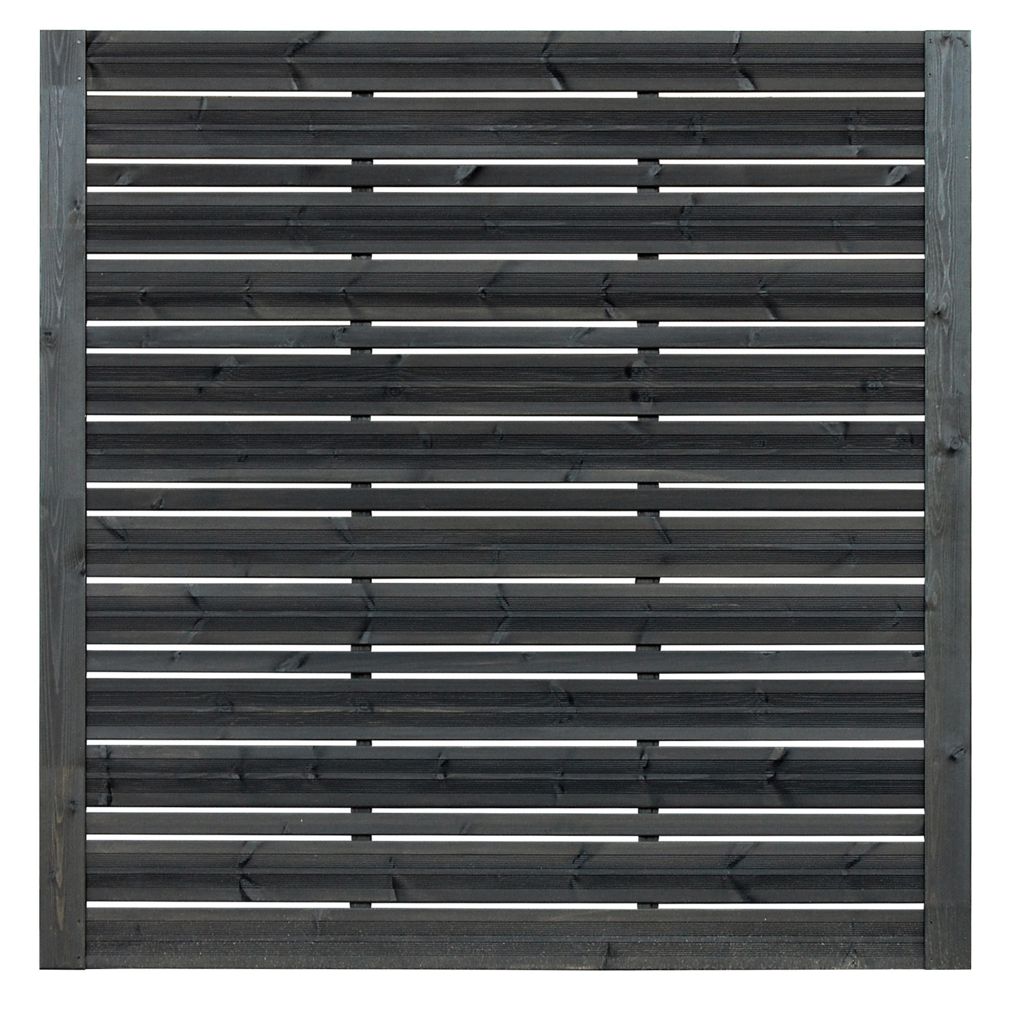 Sichtschutzzaun 'Jena' Kiefernholz anthrazit 180 x 180 cm