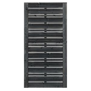 Sichtschutzzaun 'Jena' Kiefernholz anthrazit 90 x 180 cm