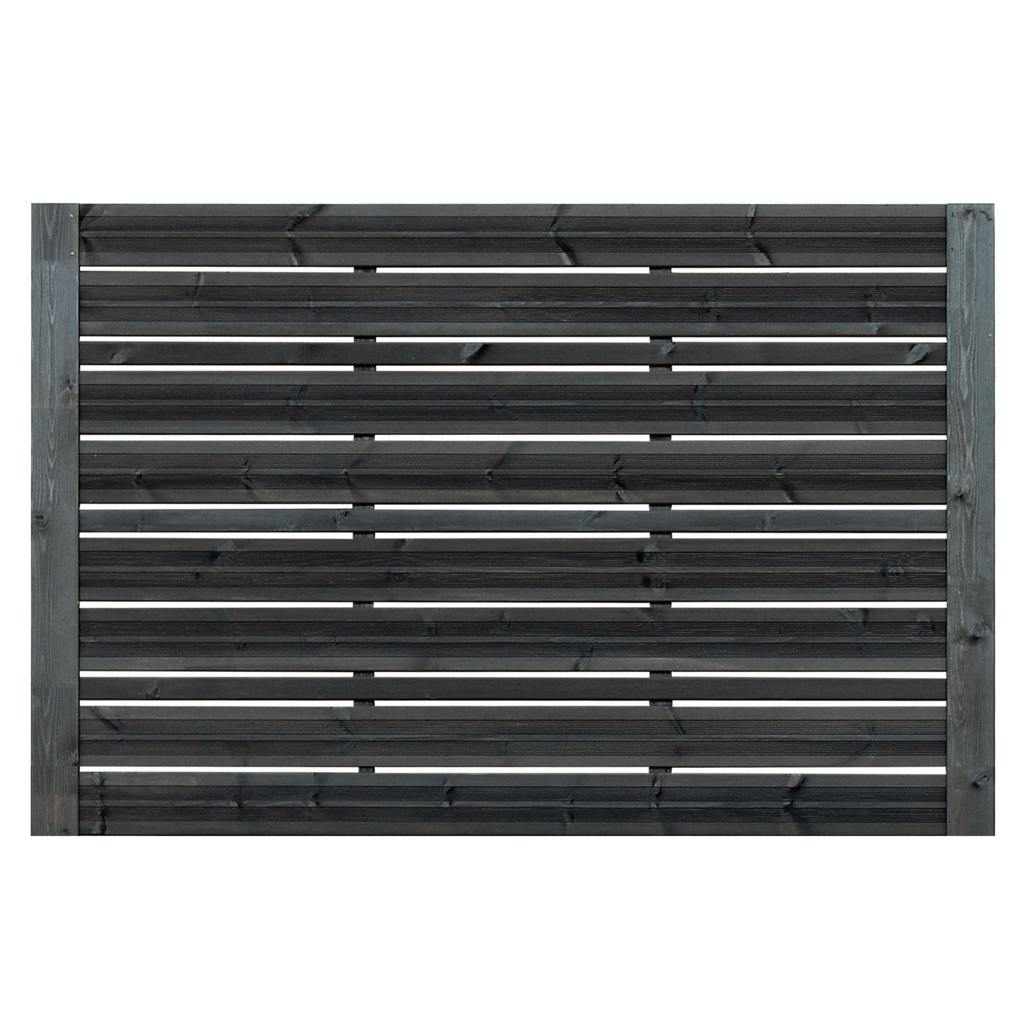 Sichtschutzzaun 'Jena' Kiefernholz anthrazit 180 x 120 cm