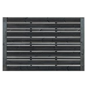 Sichtschutzzaun 'Jena' Kiefernholz anthrazit 180 x 120 cm