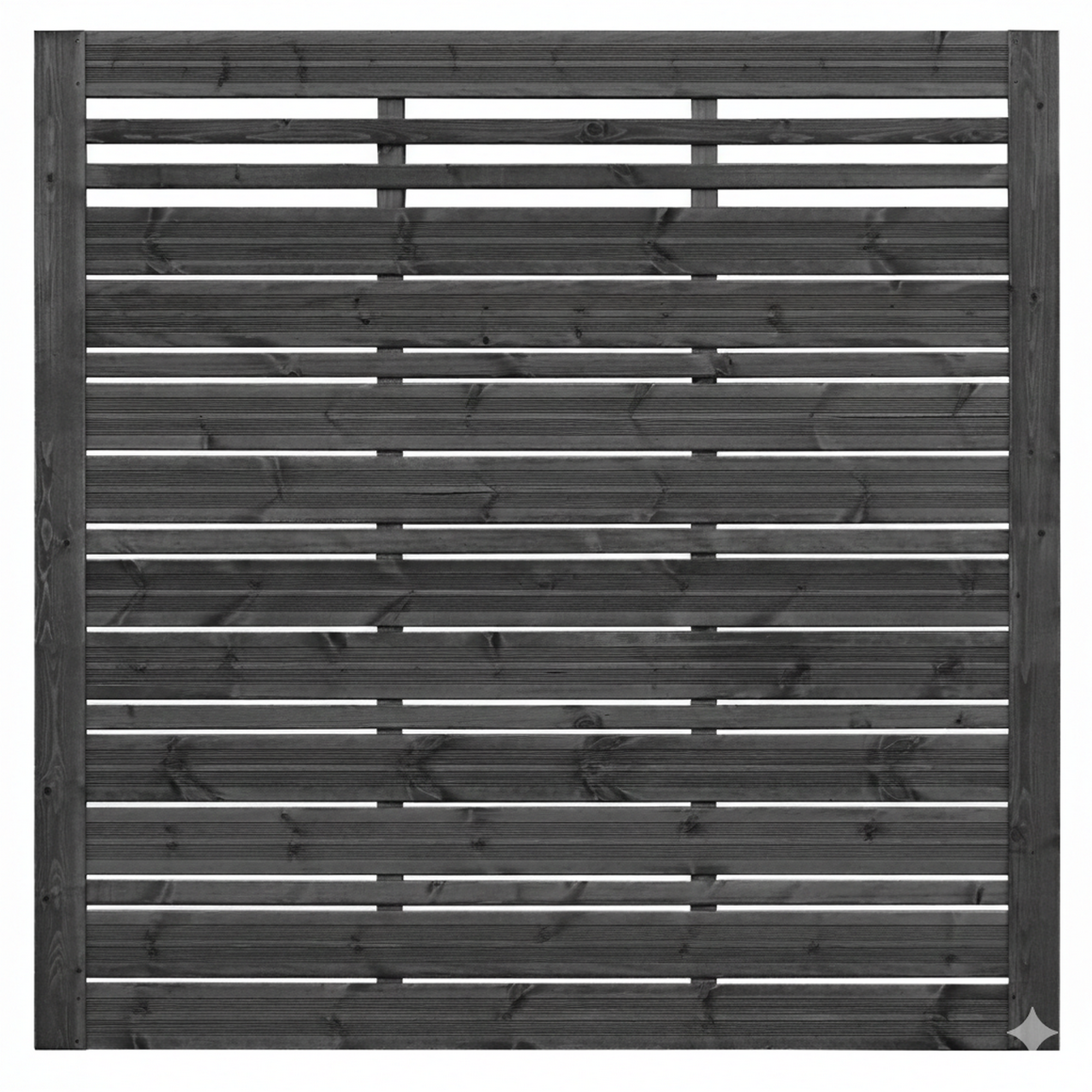 Sichtschutzzaun 'Jena' Kiefernholz anthrazit 180 x 180 cm