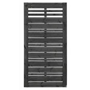 Sichtschutzzaun 'Jena' Kiefernholz anthrazit 90 x 180 cm