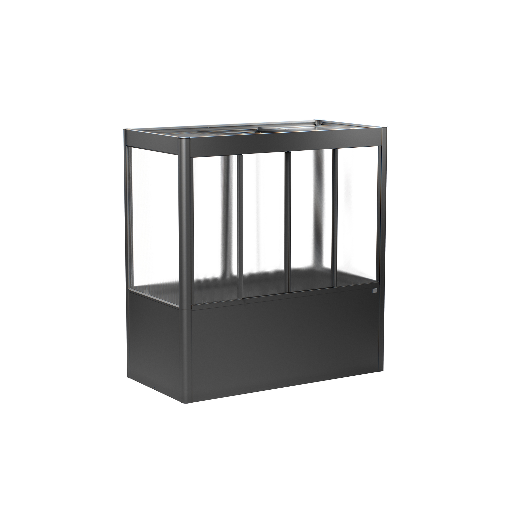 Hochbeet mit Gewächshaus 'Florentina Maxi' dunkelgrau metallic 201,6 x 213 x 103,1 cm