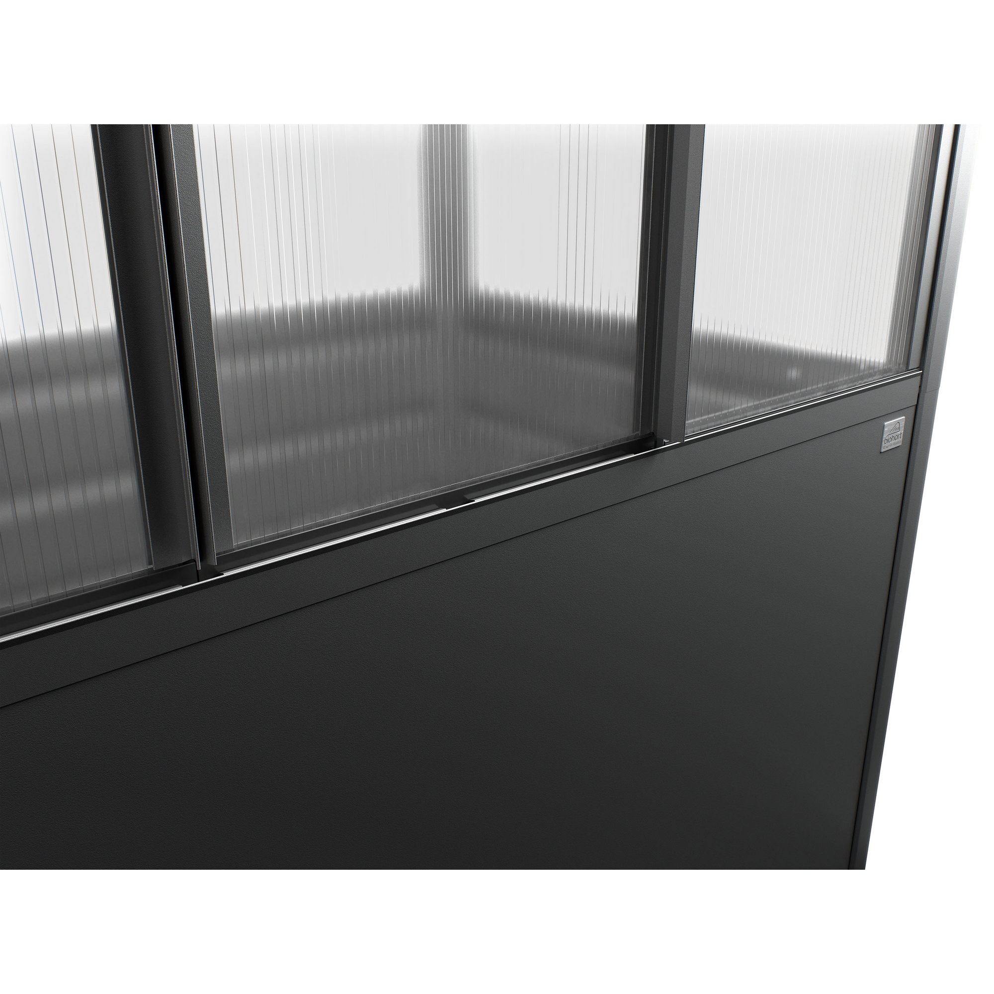 Hochbeet mit Gewächshaus 'Florentina Maxi' dunkelgrau metallic 201,6 x 213 x 103,1 cm