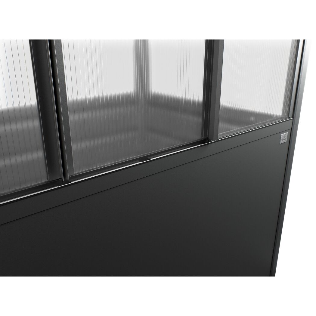 Hochbeet mit Gewächshaus 'Florentina Maxi' dunkelgrau metallic 201,6 x 213 x 103,1 cm