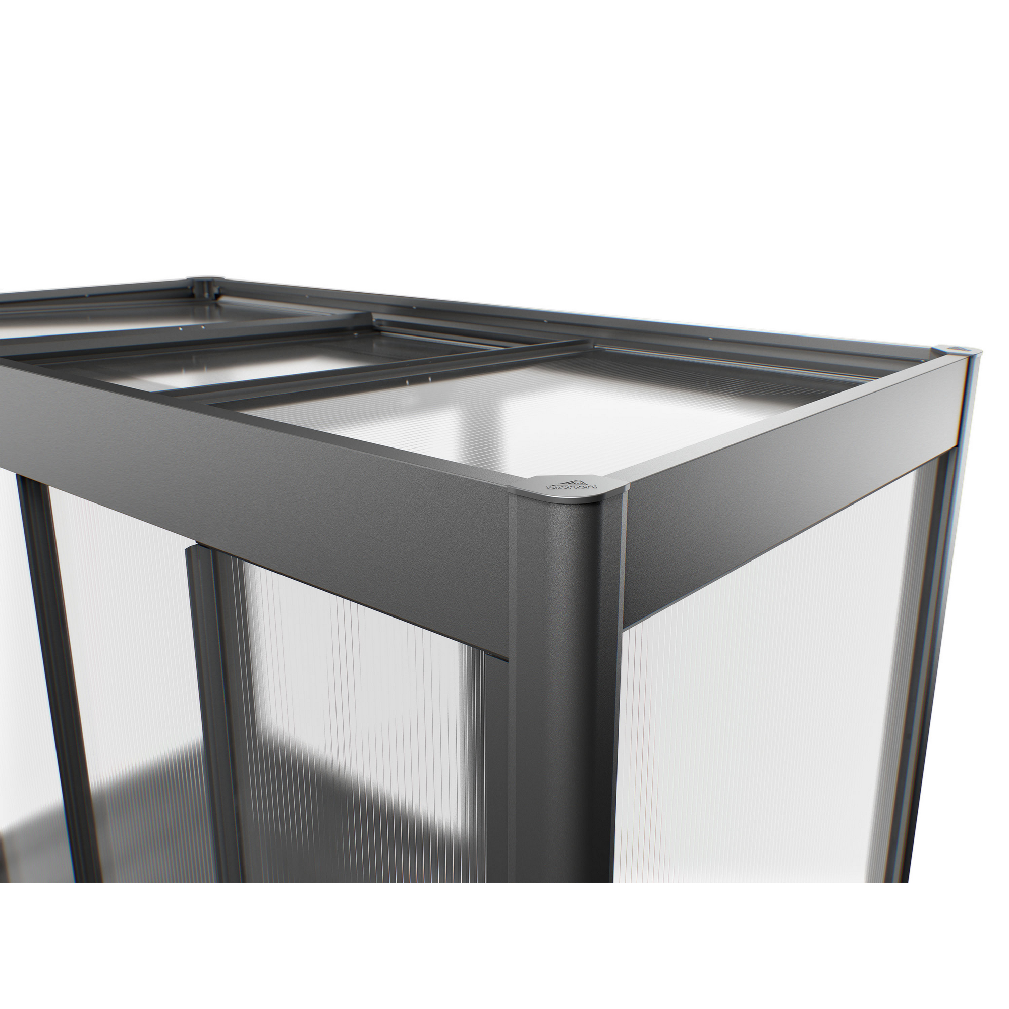 Hochbeet mit Gewächshaus 'Florentina Maxi' dunkelgrau metallic 201,6 x 213 x 103,1 cm