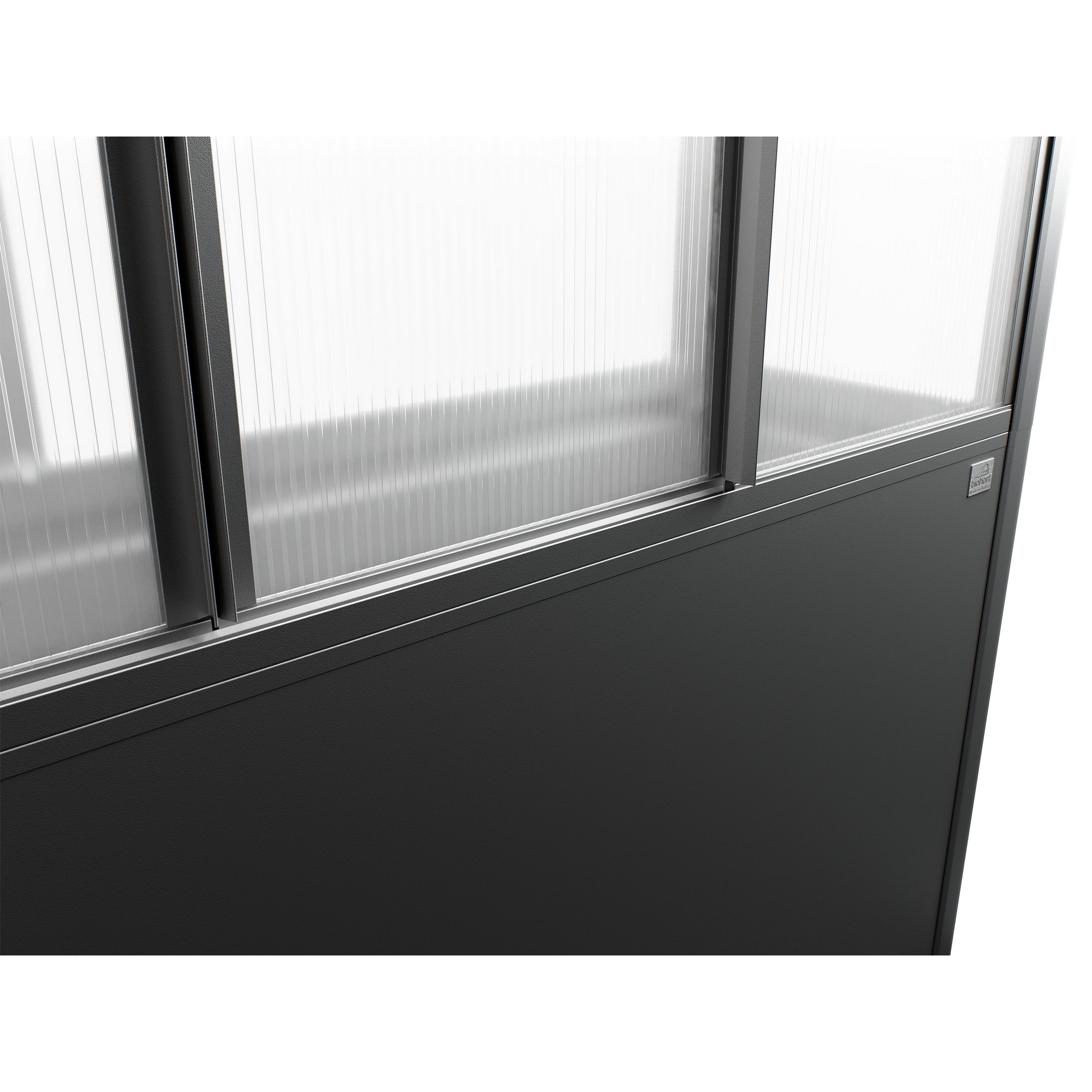 Hochbeet mit Gewächshaus 'Florentina Maxi' dunkelgrau metallic 201,6 x 213 x 54,7 cm