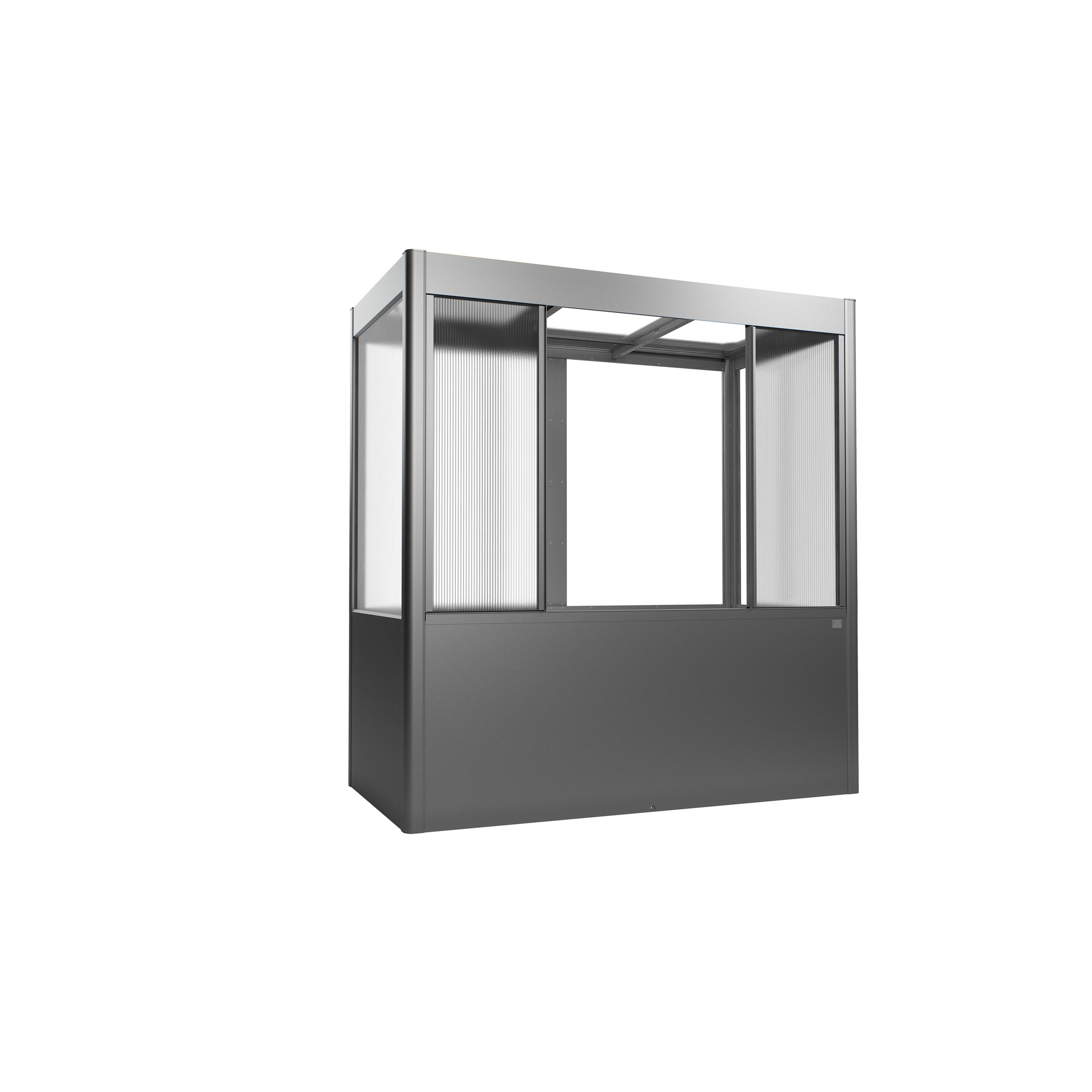 Hochbeet mit Gewächshaus 'Florentina Maxi' quarzgrau metallic 201,6 x 213 x 103,1 cm