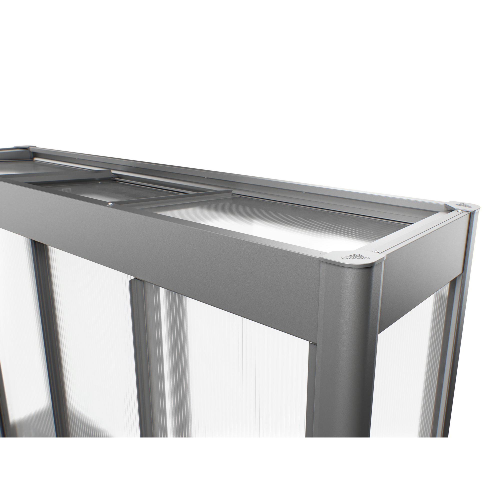 Hochbeet mit Gewächshaus 'Florentina Maxi' quarzgrau metallic 201,6 x 213 x 54,7 cm