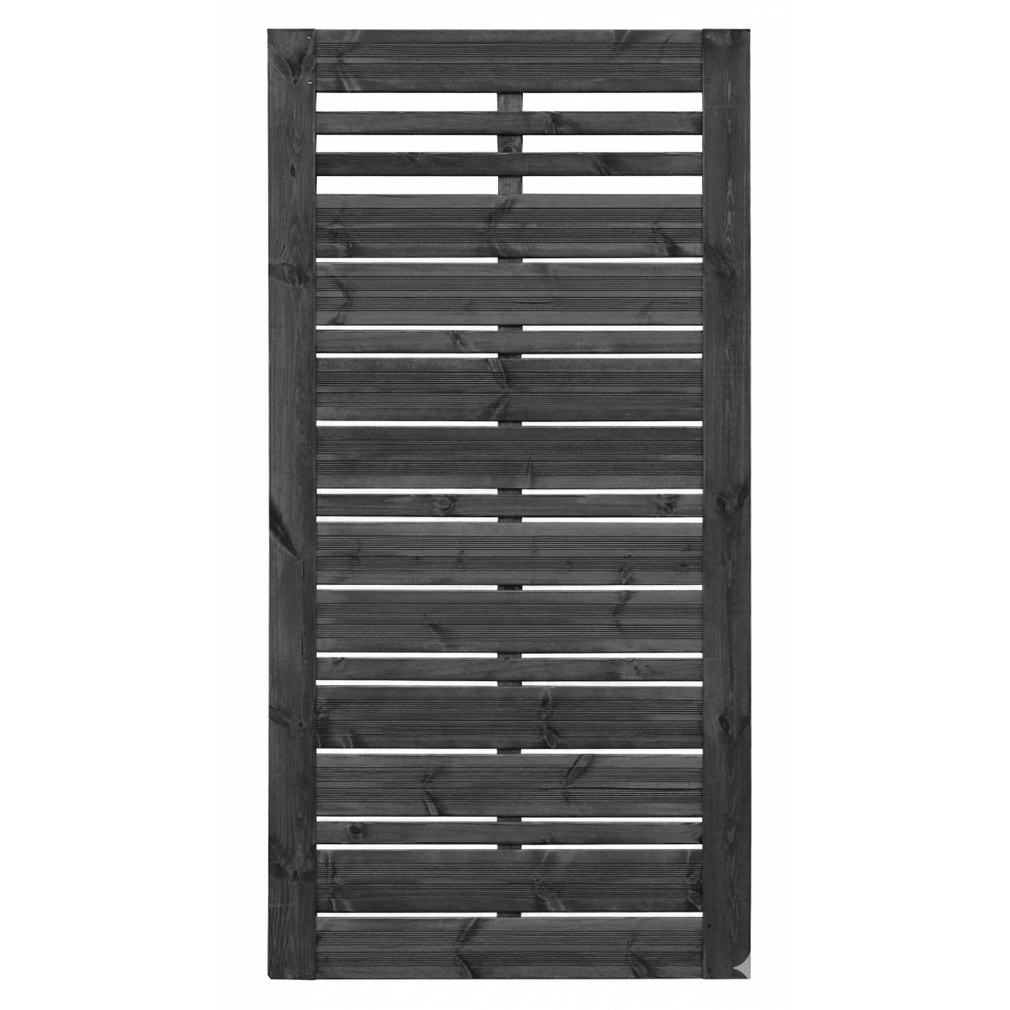 Sichtschutzzaun 'Jena' Kiefernholz anthrazit 90 x 180 cm