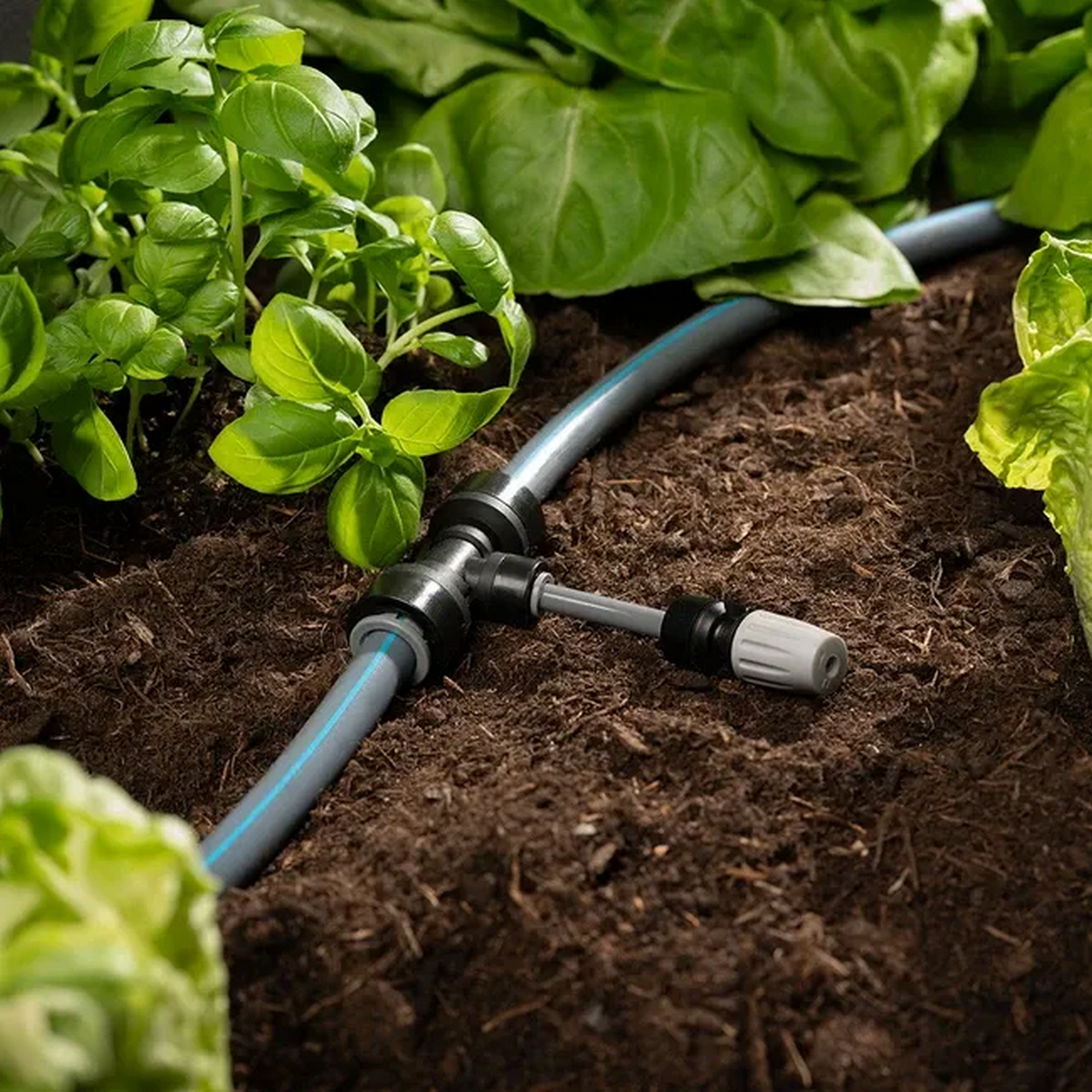 Bewässerungs-System zu Hochbeet, Pflanzbeet Belvedere, Gewächshaus Florentina