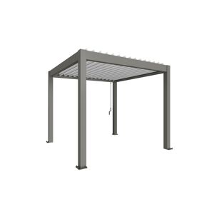 Pergola quarzgrau metallic/weiß 3 x 3 m
