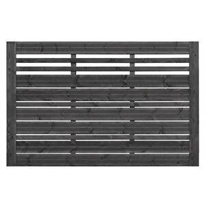 Sichtschutzzaun 'Jena' Kiefernholz anthrazit 180 x 120 cm