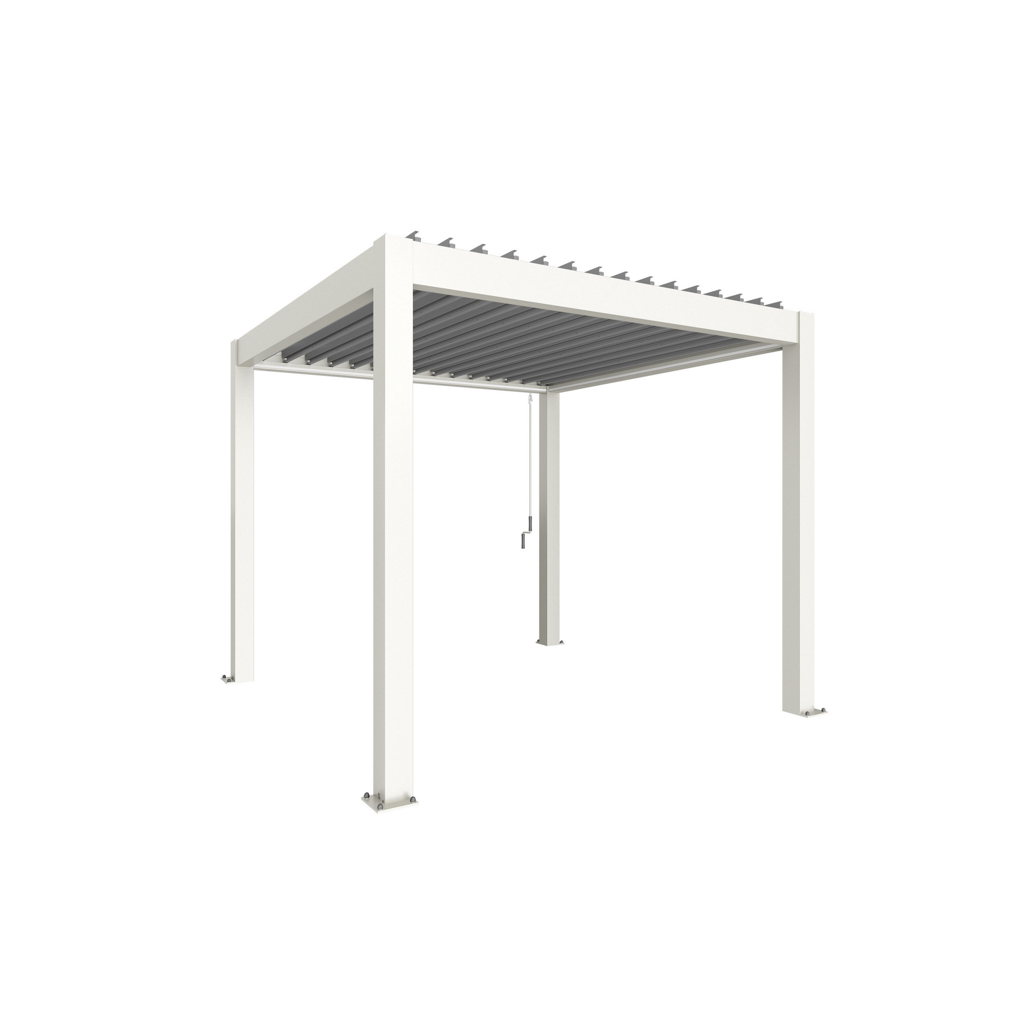 Pergola weiß/silberfarben 3 x 3 m