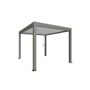 Pergola quarzgrau metallic/weiß 3 x 3,5 m