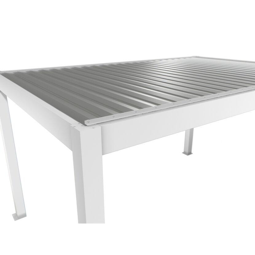 Pergola weiß/silberfarben 3 x 3,5 m