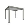 Pergola quarzgrau metallic/weiß 3,5 x 3 m