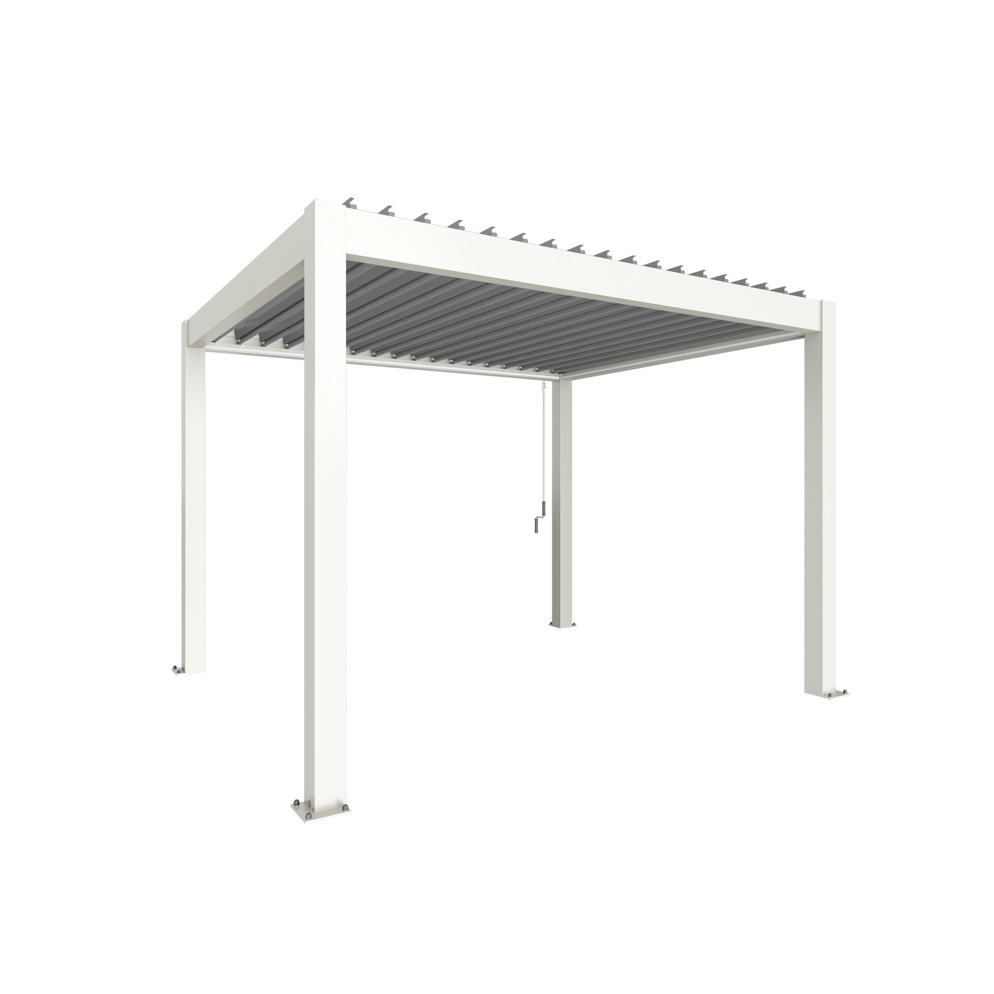 Pergola weiß/silberfarben 3,5 x 3 m