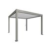 Pergola quarzgrau metallic/weiß 3,5 x 3,5 m