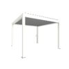 Pergola weiß/silberfarben 3,5 x 3,5 m
