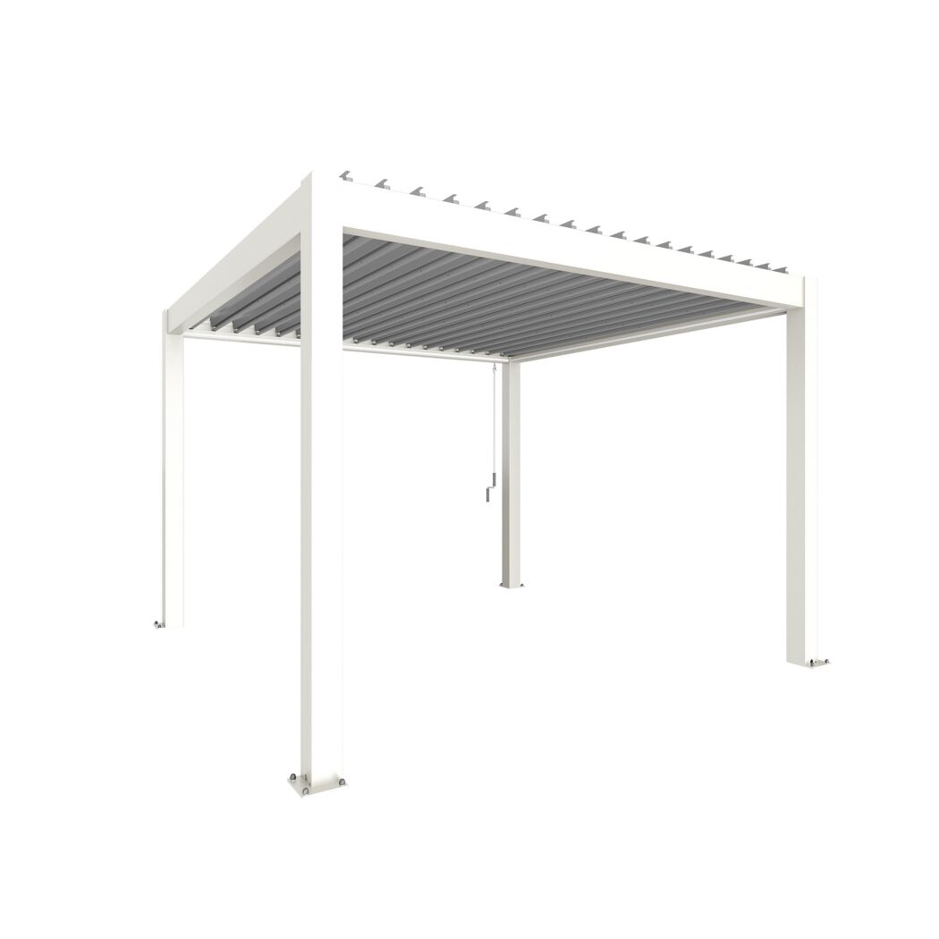 Pergola weiß/silberfarben 3,5 x 3,5 m