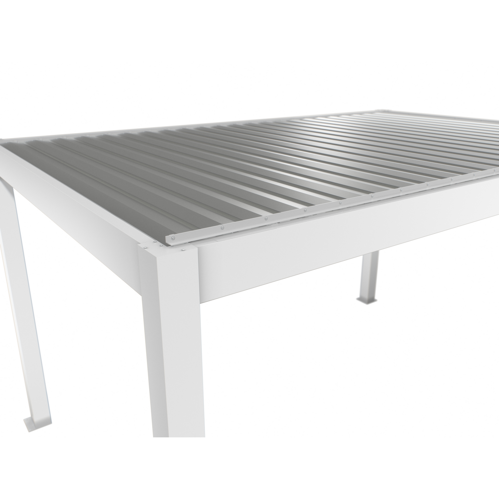 Pergola weiß/silberfarben 3,5 x 3,5 m