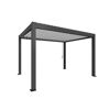 Pergola dunkelgrau metallic/weiß 4 x 3 m