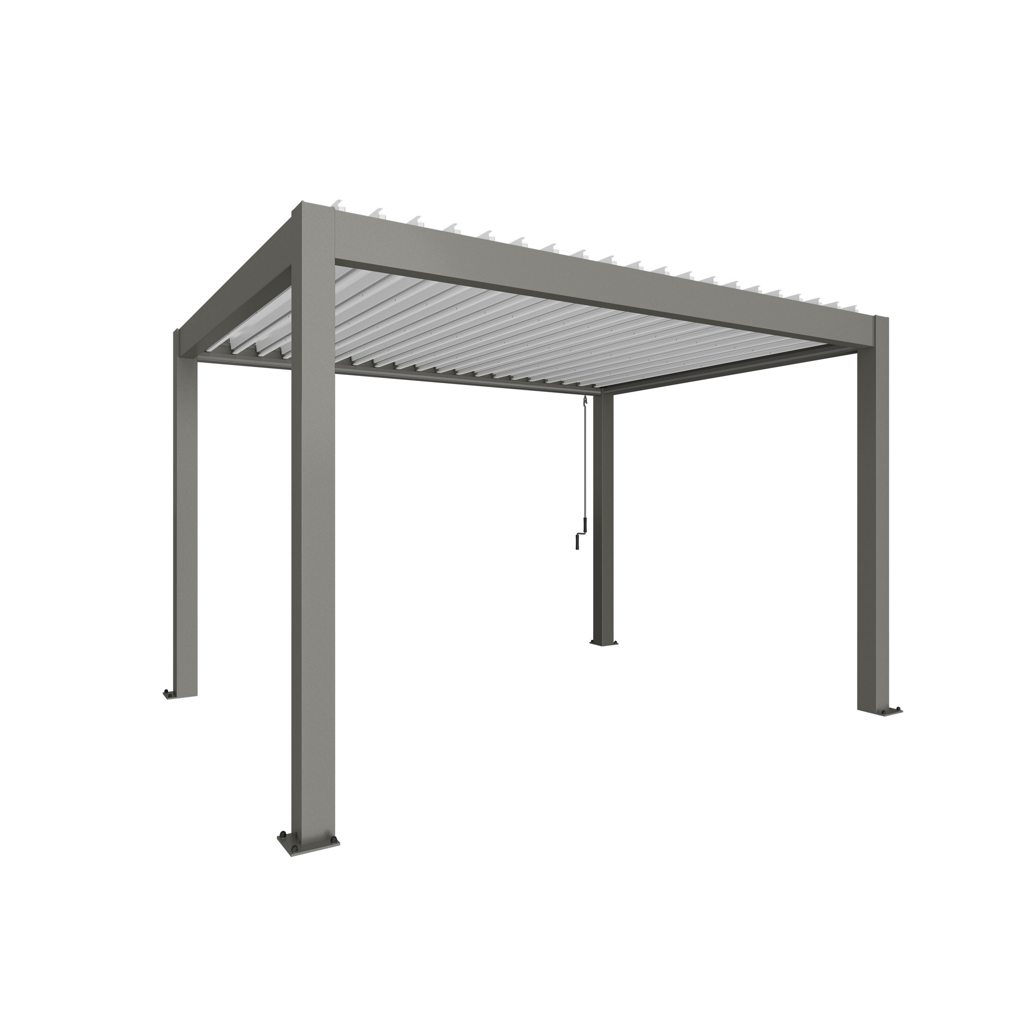 Pergola quarzgrau metallic/weiß 4 x 3 m