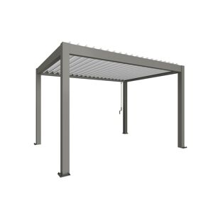Pergola quarzgrau metallic/weiß 4 x 3 m
