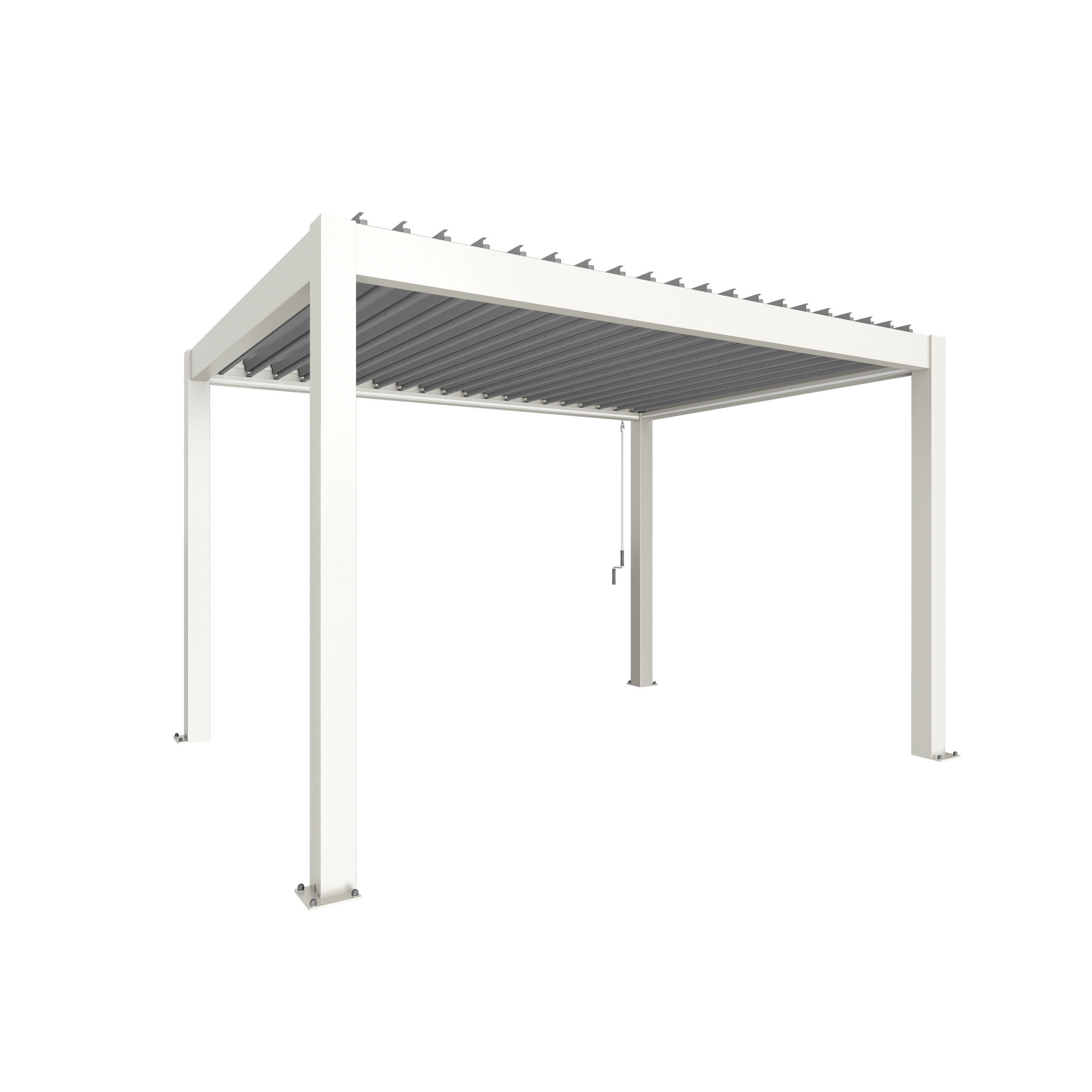 Pergola weiß/silberfarben 4 x 3 m