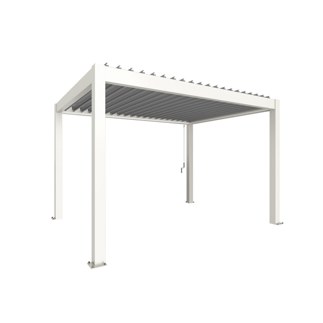 Pergola weiß/silberfarben 4 x 3 m