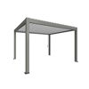 Pergola quarzgrau metallic/weiß 4 x 3,5 m