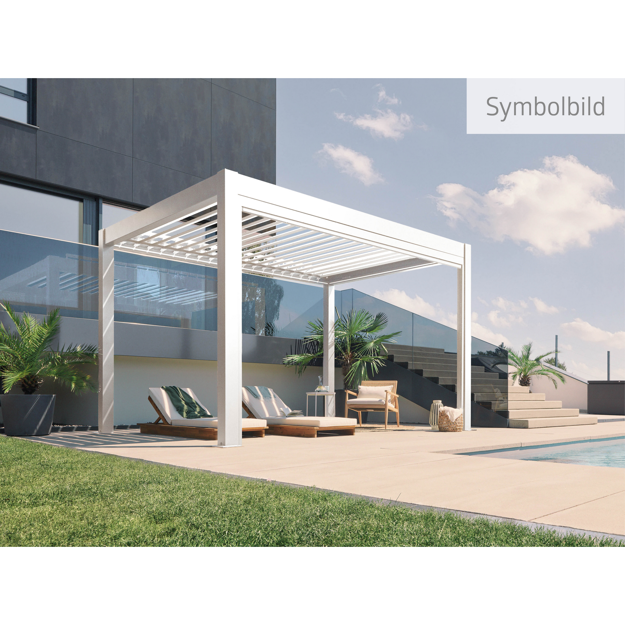 Pergola weiß 4 x 3,5 m