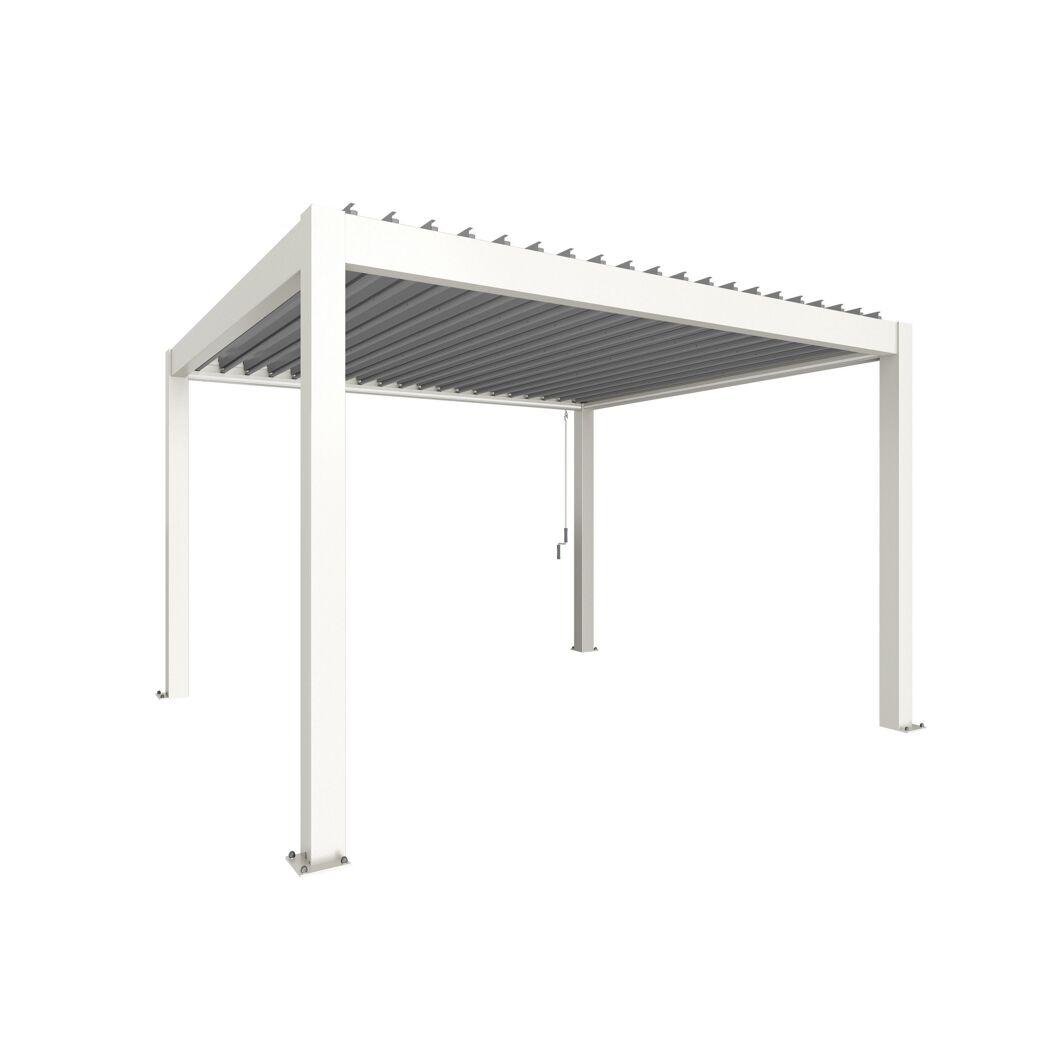 Pergola weiß/silberfarben 4 x 3,5 m