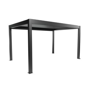 Pergola dunkelgrau metallic 4,5 x 3 m