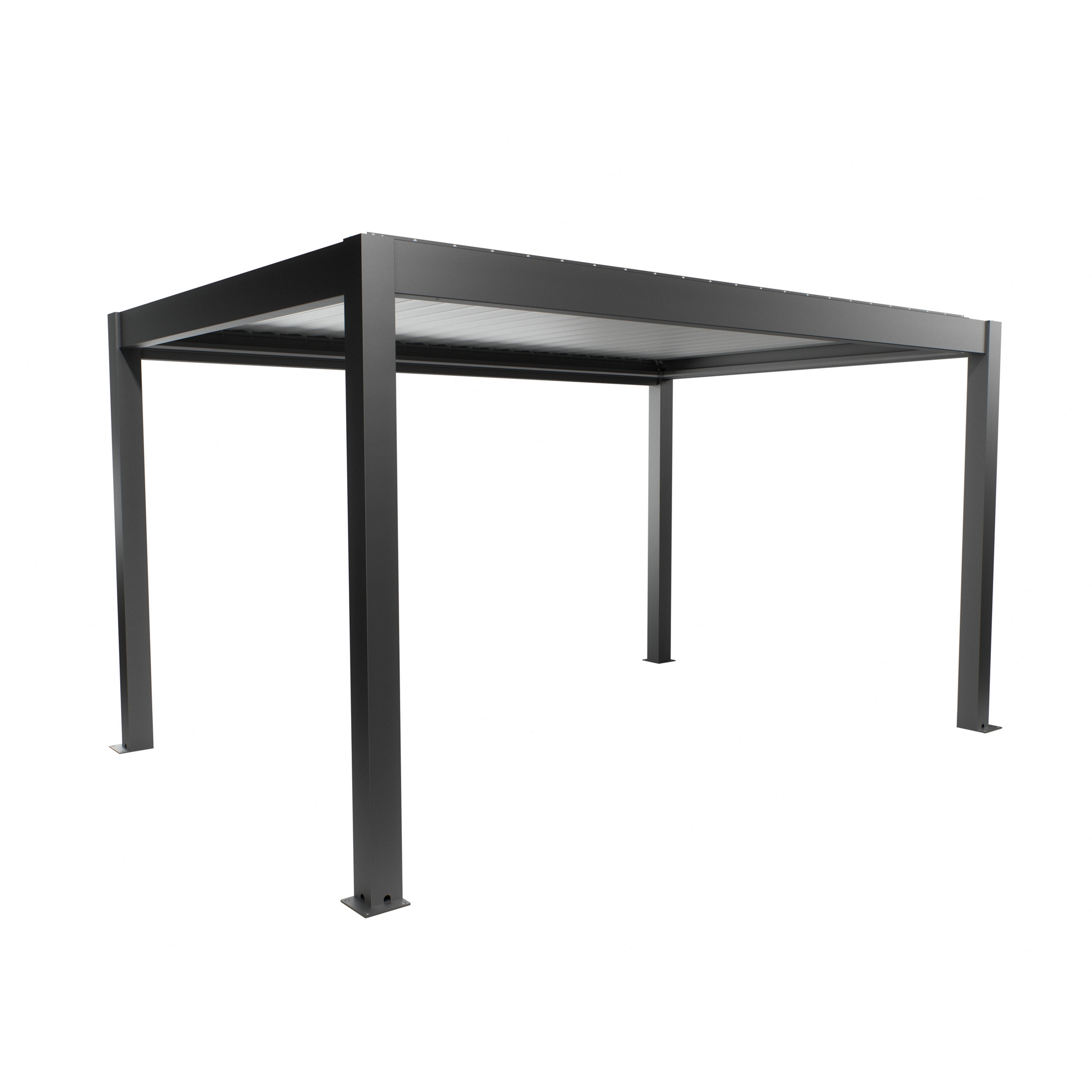 Pergola dunkelgrau metallic/silberfarben 4,5 x 3 m