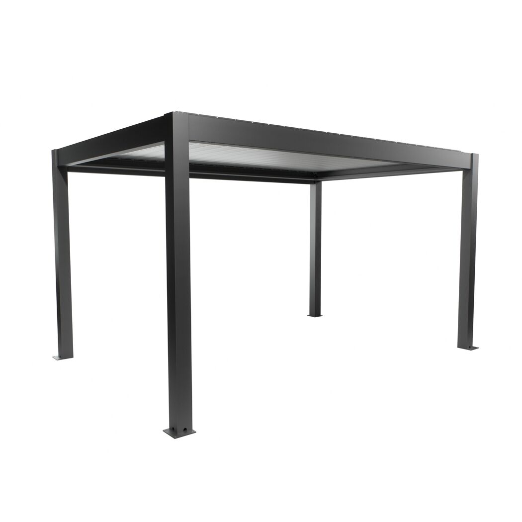 Pergola dunkelgrau metallic/silberfarben 4,5 x 3 m