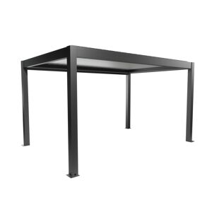 Pergola dunkelgrau metallic/silberfarben 4,5 x 3 m
